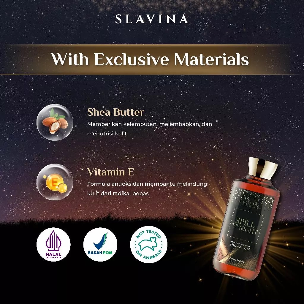 Slavina Shower Gel 350ml - Spill The Night