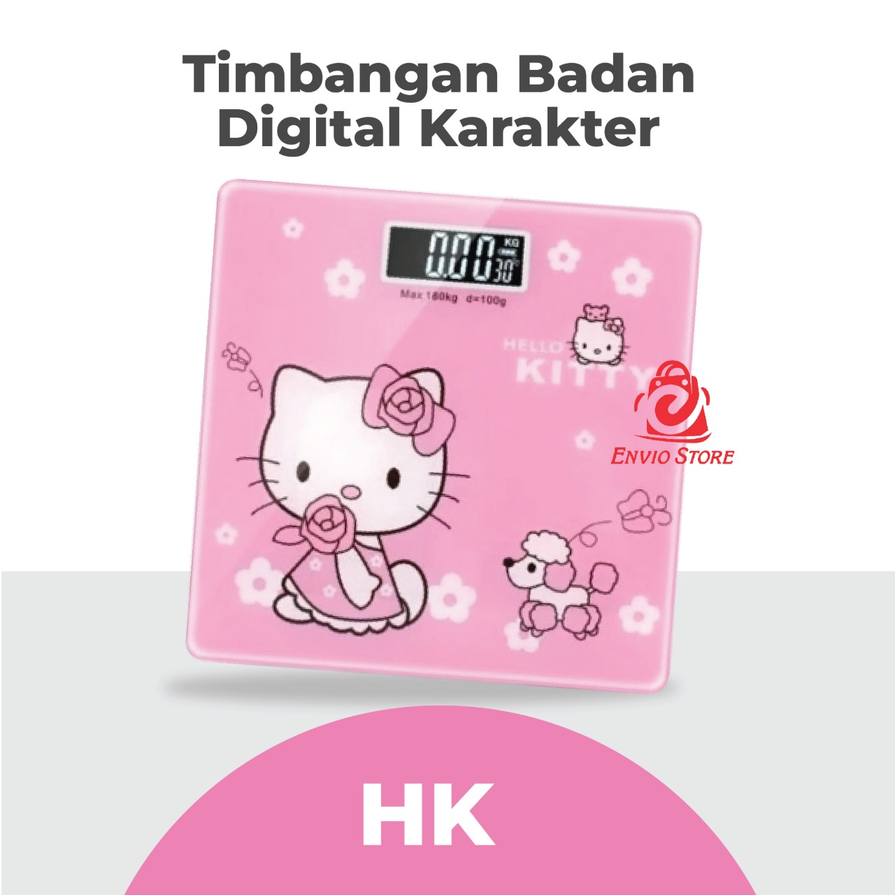 Timbangan Badan Digital Karakter - HELLO KITTY (26x26cm)