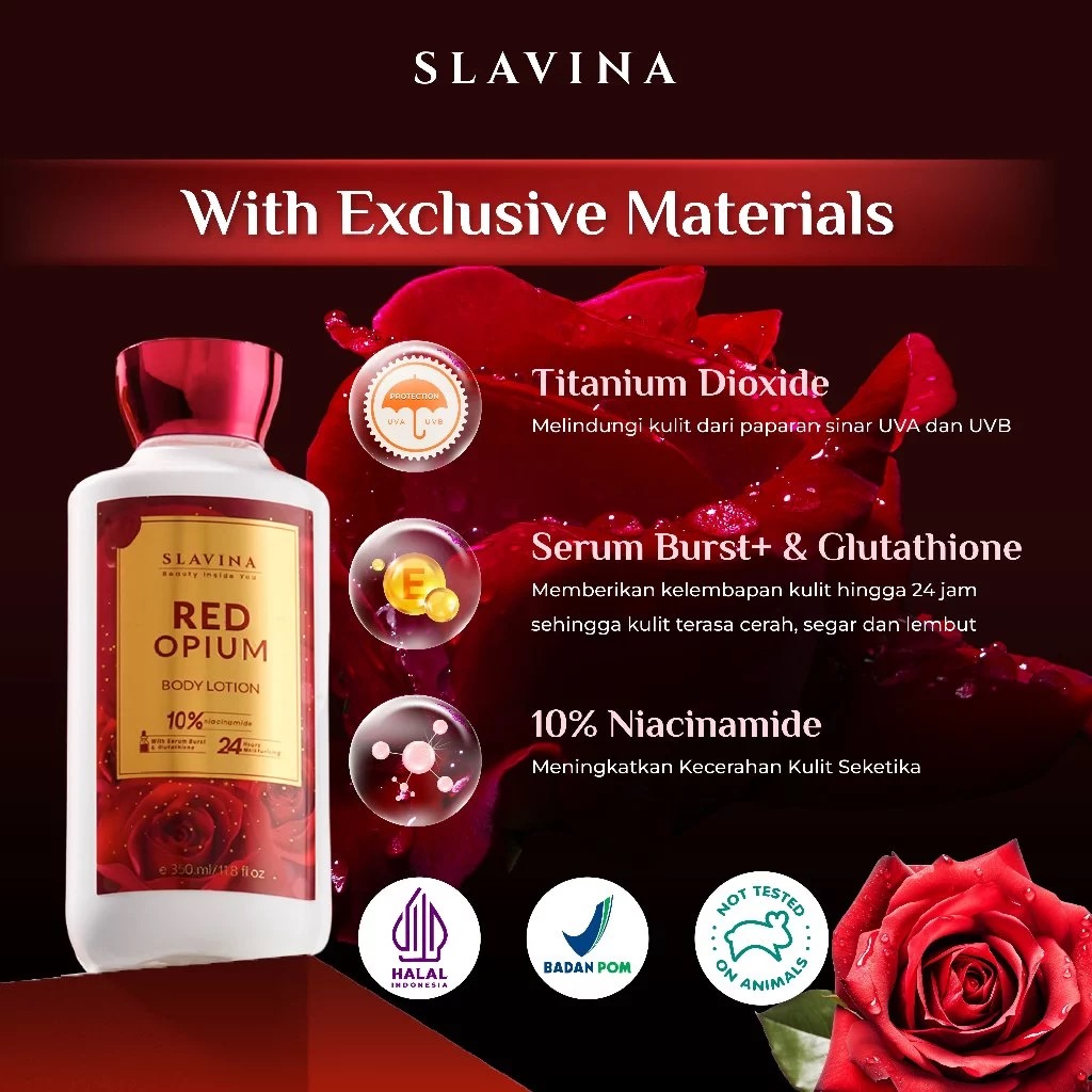 Slavina Body Lotion 350ml - Red Opium Slavina Body Lotion 350ml - Red Opium