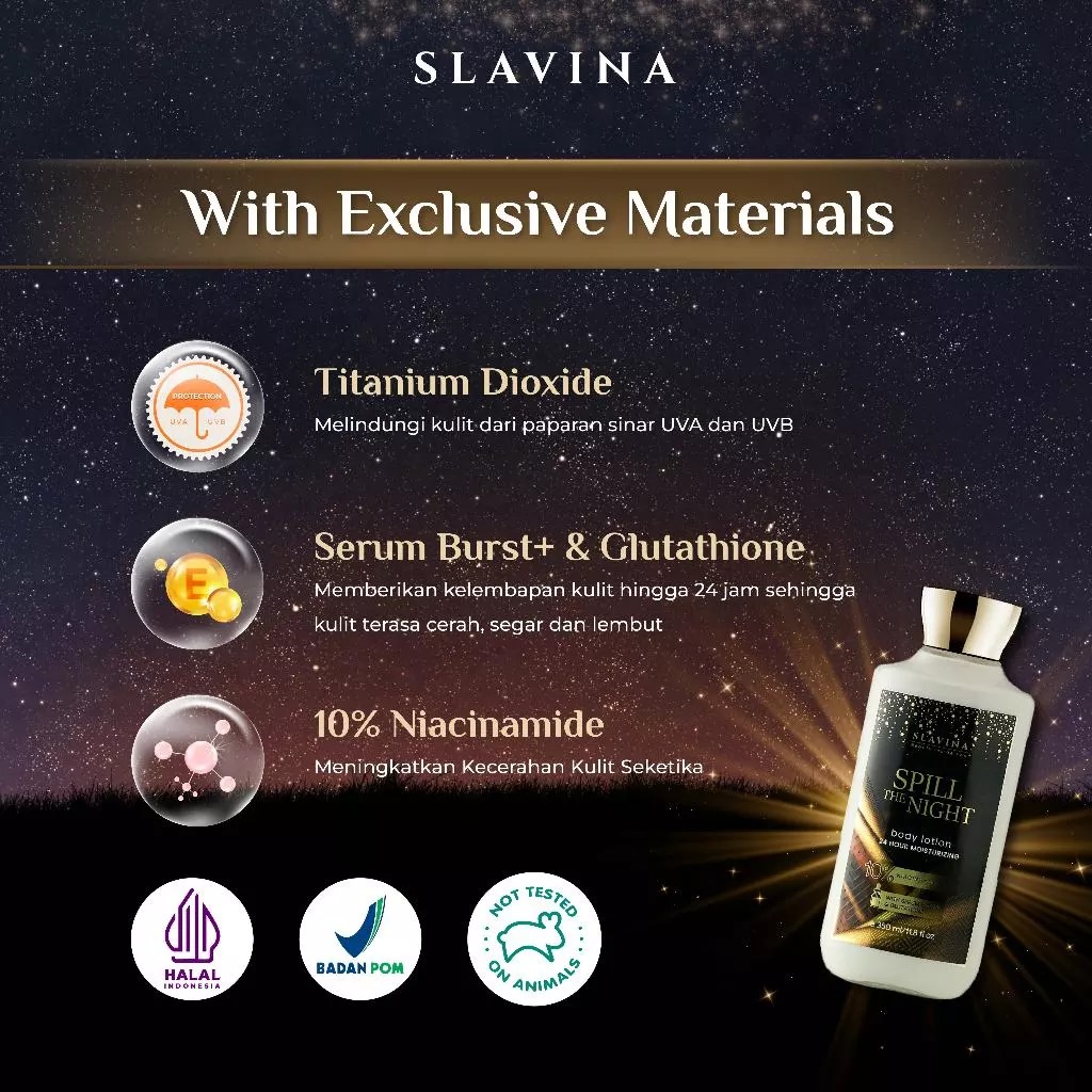 Slavina Body Lotion 350ml - Spill The Night
