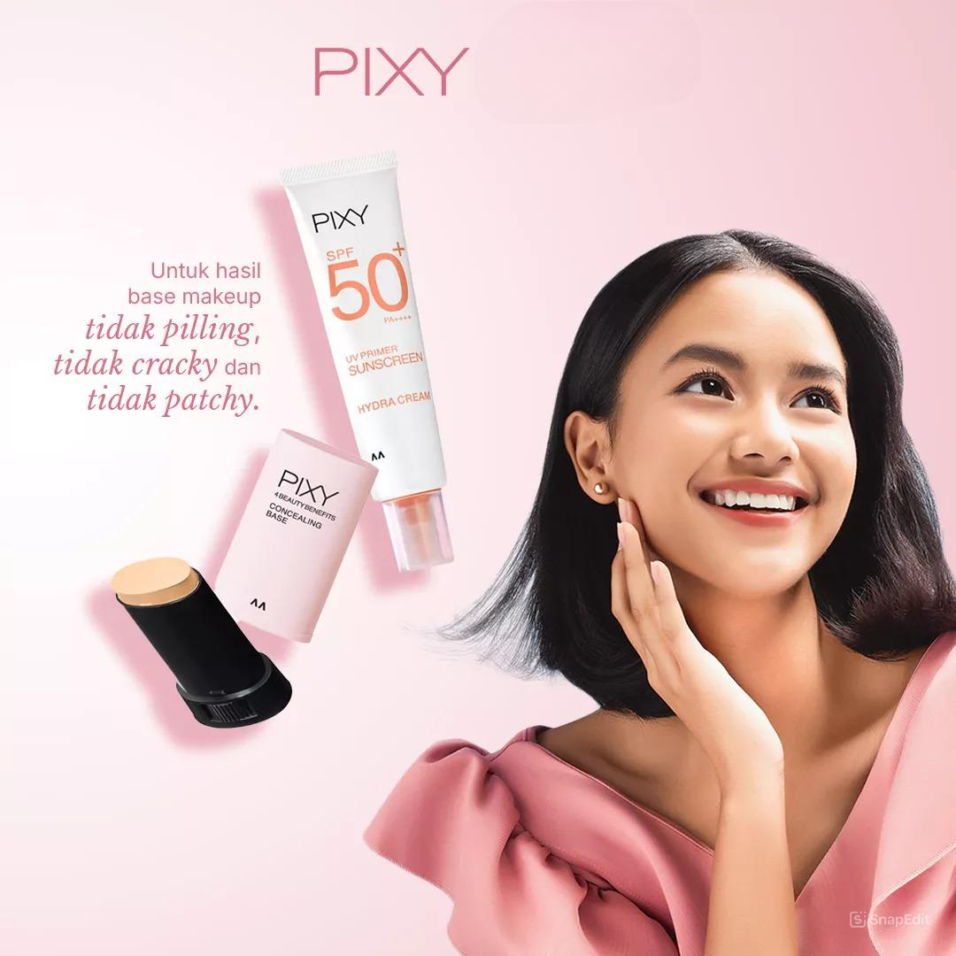 Pixy (Buy1 Free1) UV Whitening 4 Beauty Benefits Concealing Base SPF35 PA+++ 03 Crème Beige + UV Primer Sunscreen Hydra Cream SPF50+ PA++++
