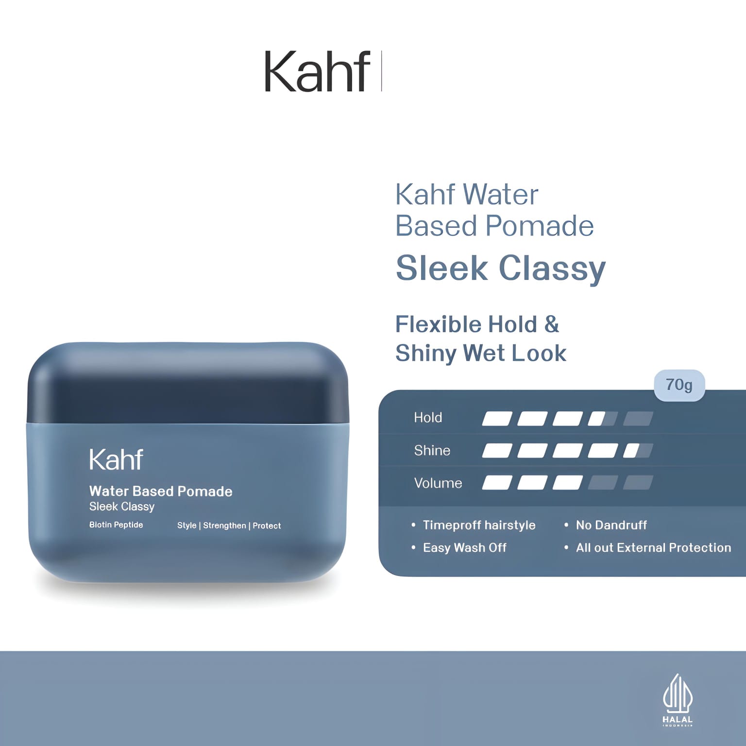 Kahf Water Based Pomade 70gr - Sleek Classy
