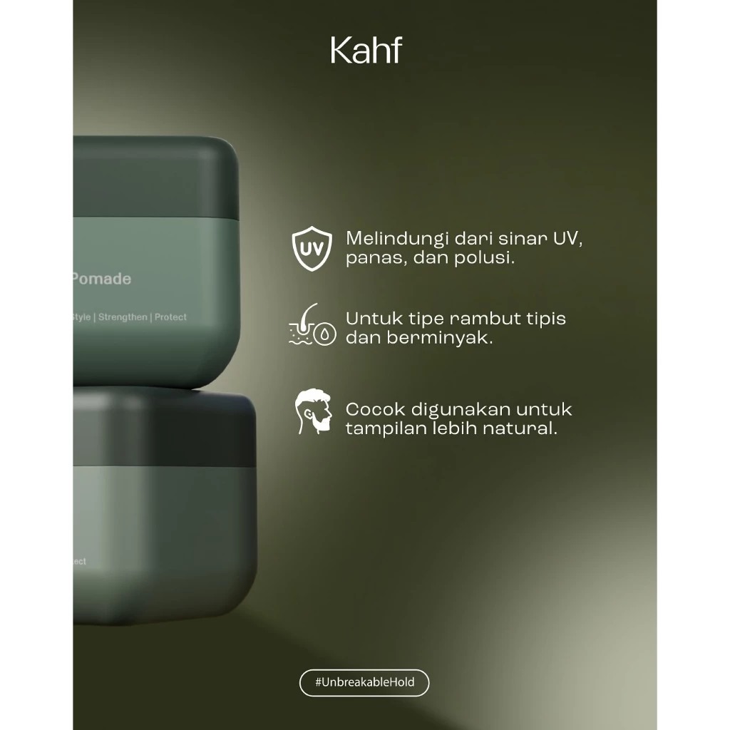 Kahf Water Based Pomade 70gr - Matte Dapper