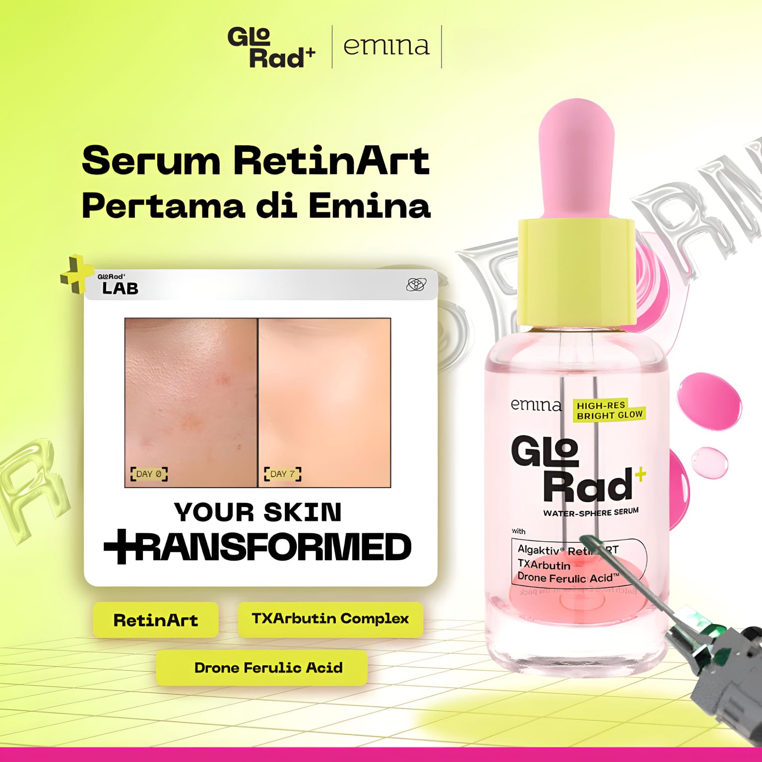 Emina GloRad+ High-Res Bright Glow Water-Sphere Serum 20ml