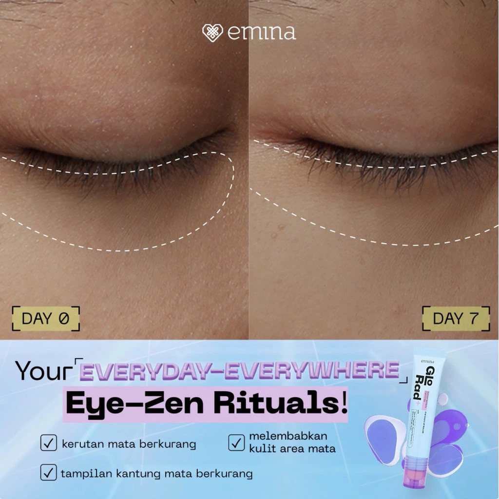 Emina GloRad+ Instant Refresh Puffy Eyes Eye Wake Up Roller 15ml