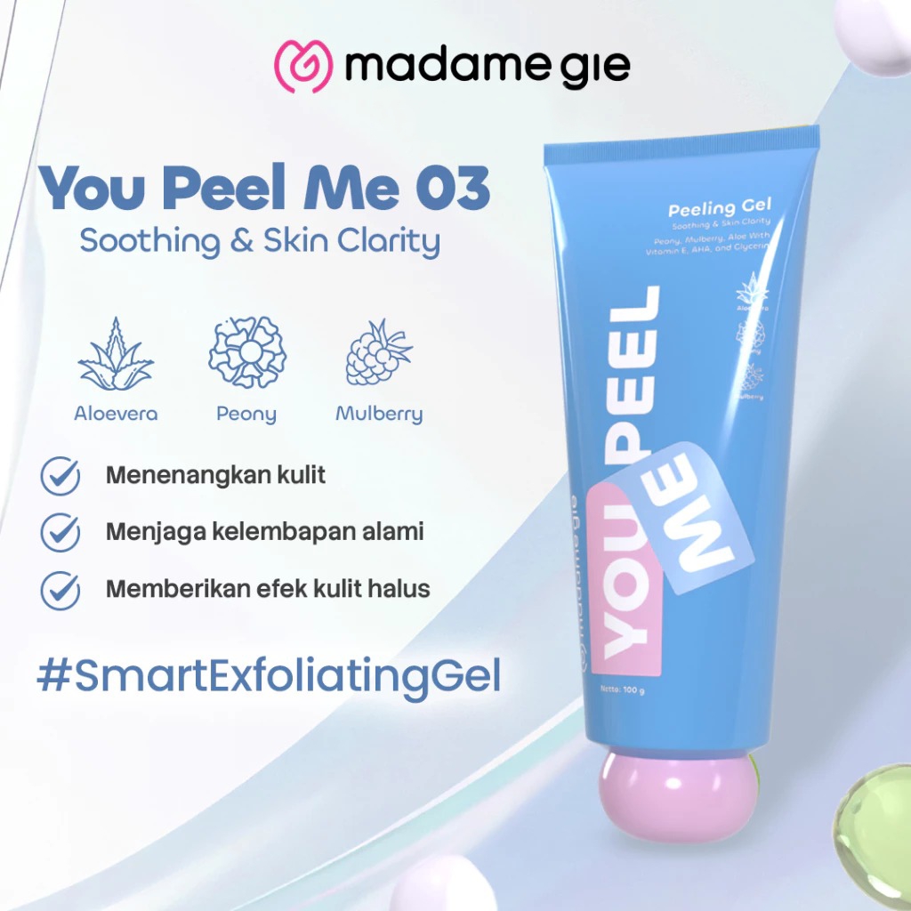 Madame Gie You Peel Me 100gr - 03 Soothing & Skin Clarity (Biru)
