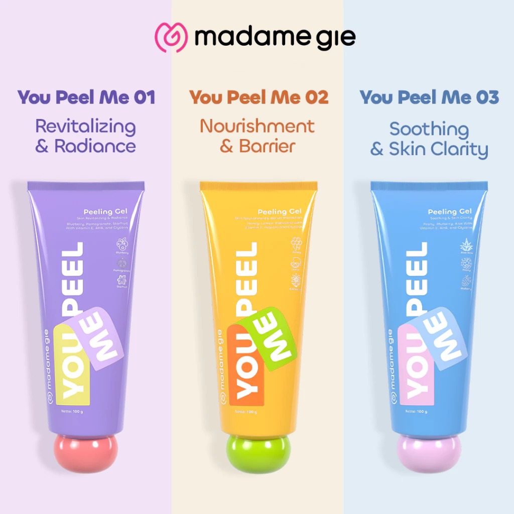 Madame Gie You Peel Me 100gr - 03 Soothing & Skin Clarity (Biru)