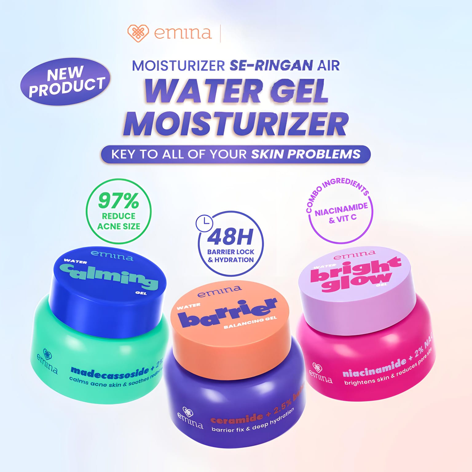 Emina Water Barrier Balancing Gel 30gr Emina Water Barrier Balancing Gel 30gr