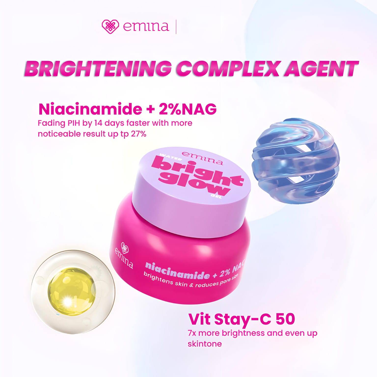 Emina Water Bright Glow Gel 30gr