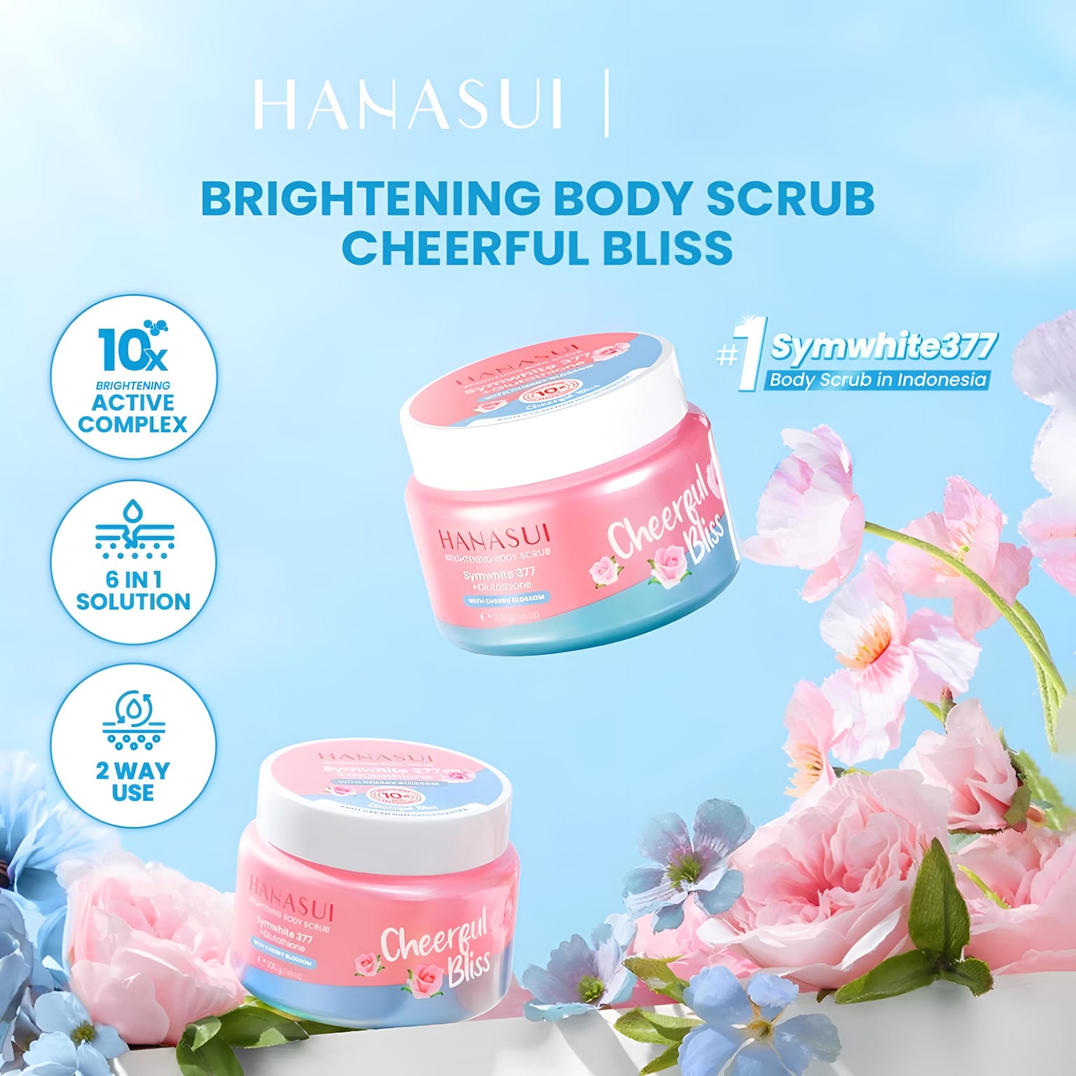 Hanasui Brightening Body Scrub 200gr - Cheerful Bliss