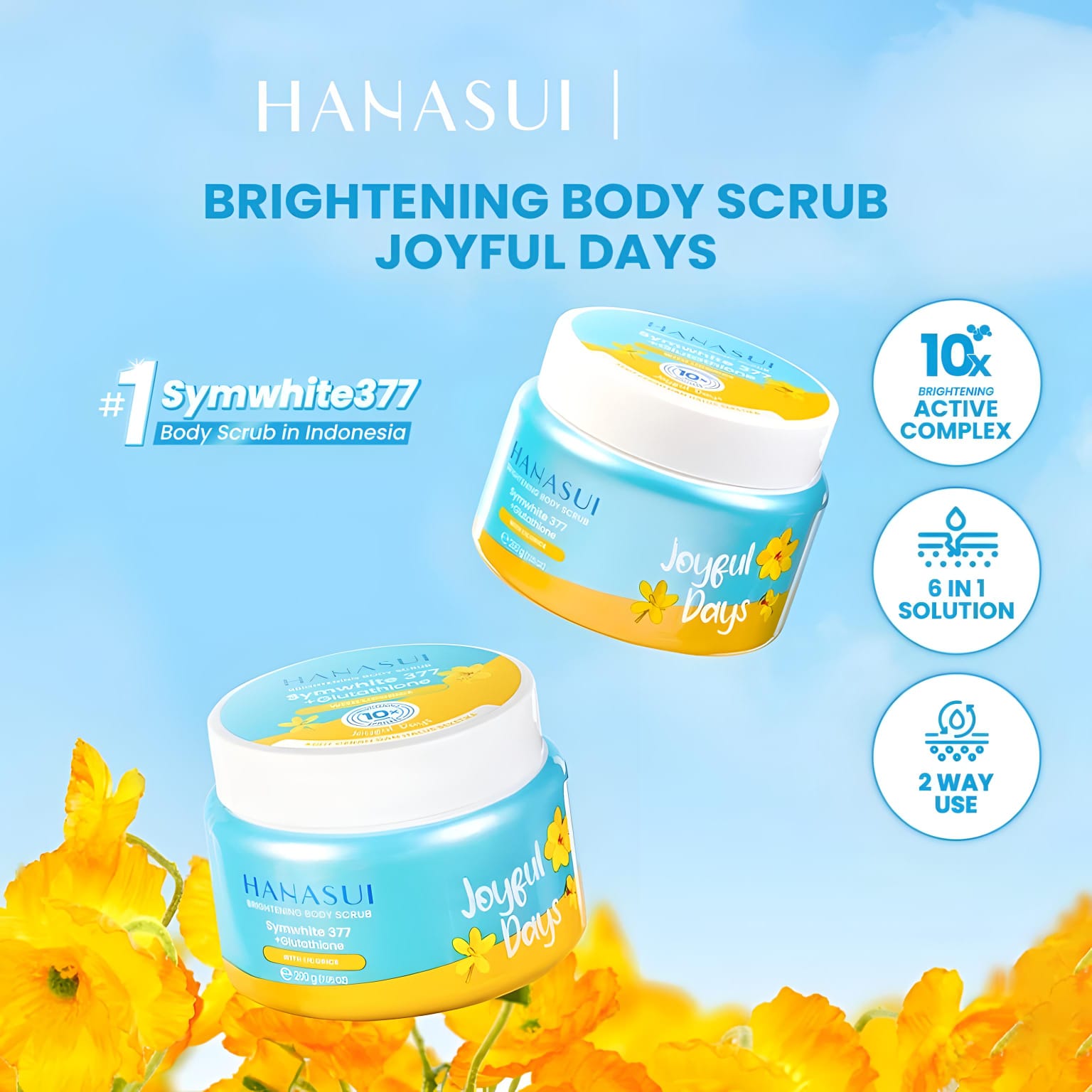 Hanasui Brightening Body Scrub 200gr - Joyful Days