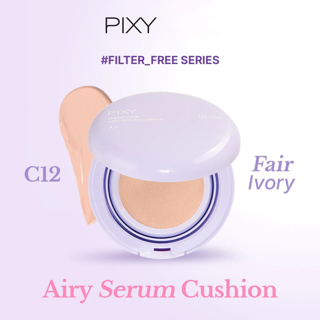 Pixy Airy Serum Cushion Glow 15gr - C12 Fair Ivory