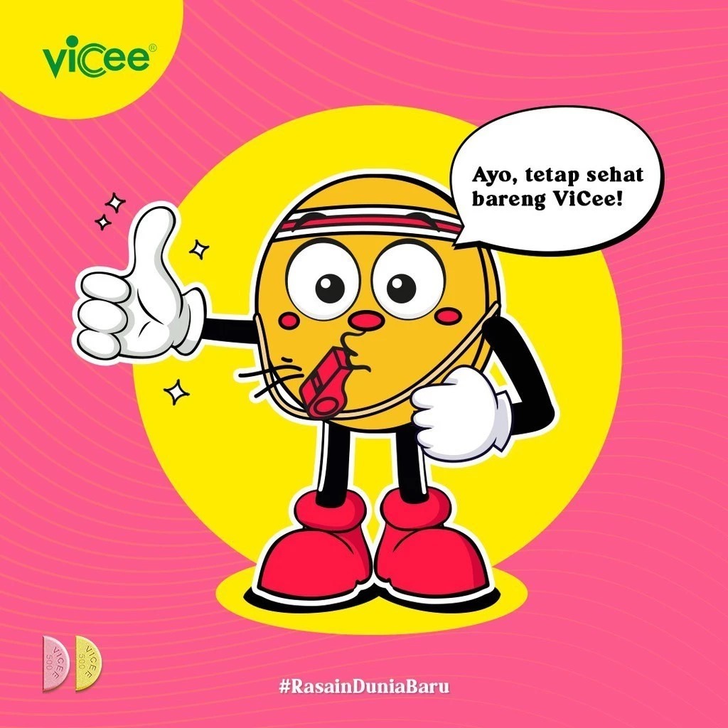 Vicee 500 Sweetlets Tablet Hisap Vitamin C (1 Strip 2 Tablet) - Rasa Anggur