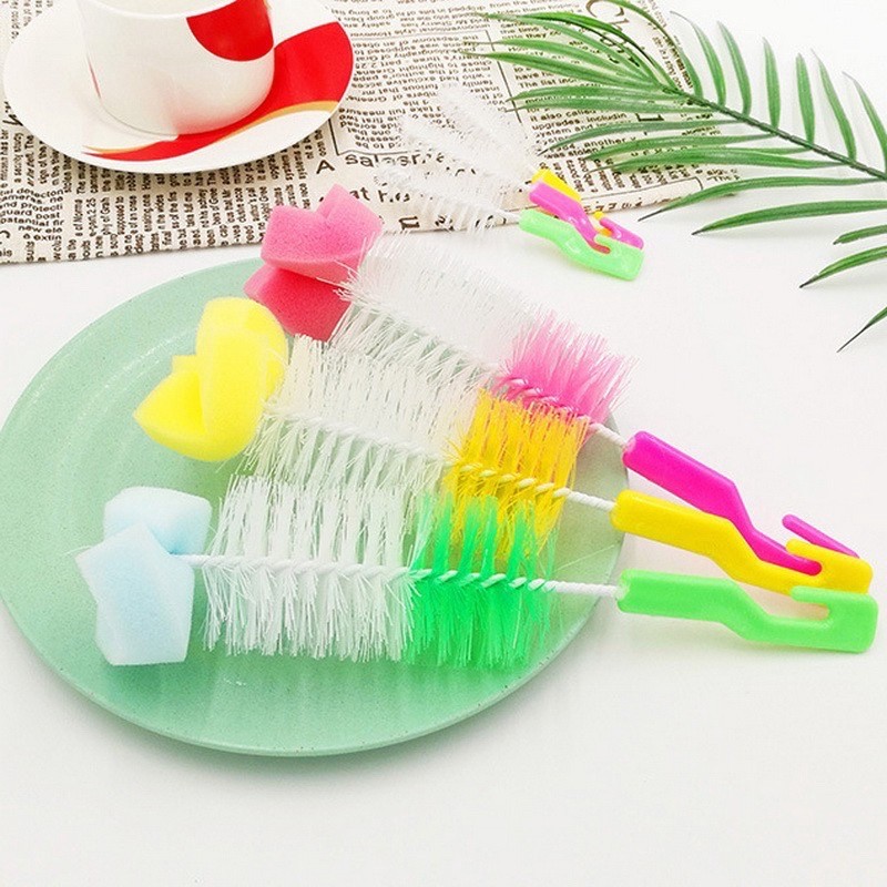 Sikat Botol Bayi Ujung Spons 2in1 (Besar+Kecil)