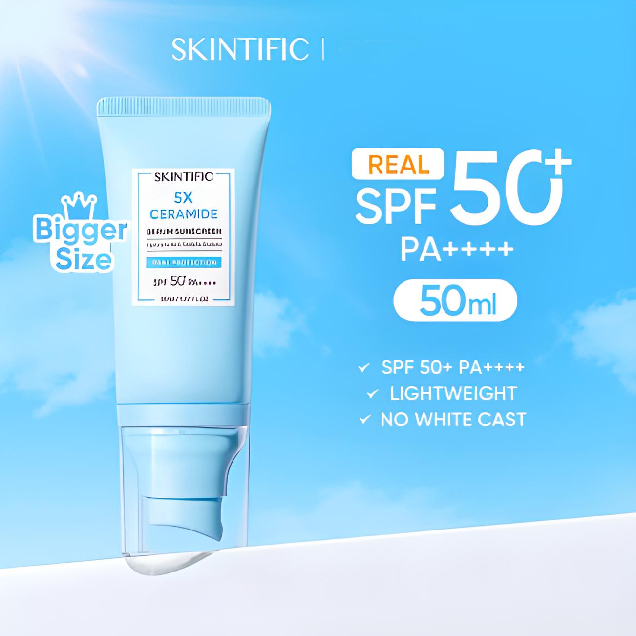Skintific 5X Ceramide Serum Sunscreen SPF50+ PA++++ 50ml