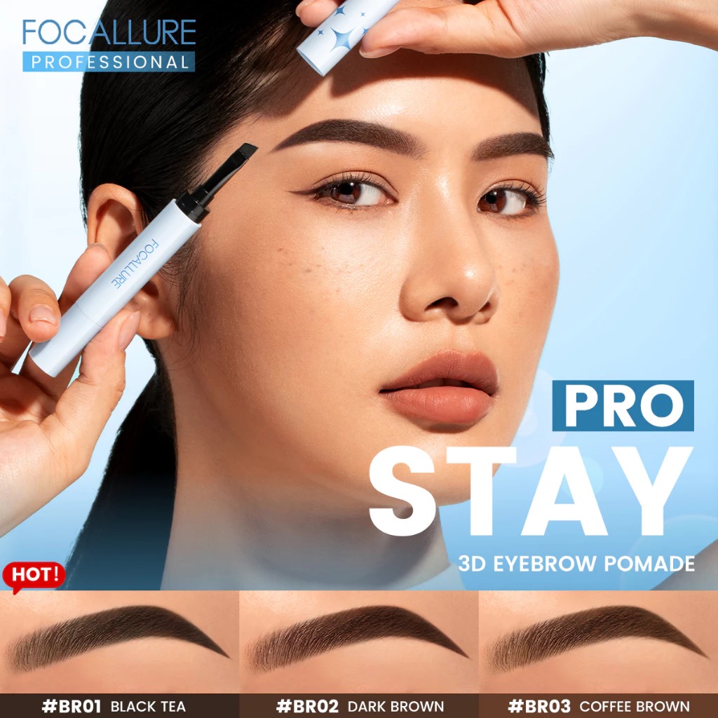 Focallure Lasting Waterproof Brow Pomade (FA-E23) 1.4gr - BR02 Dark Brown