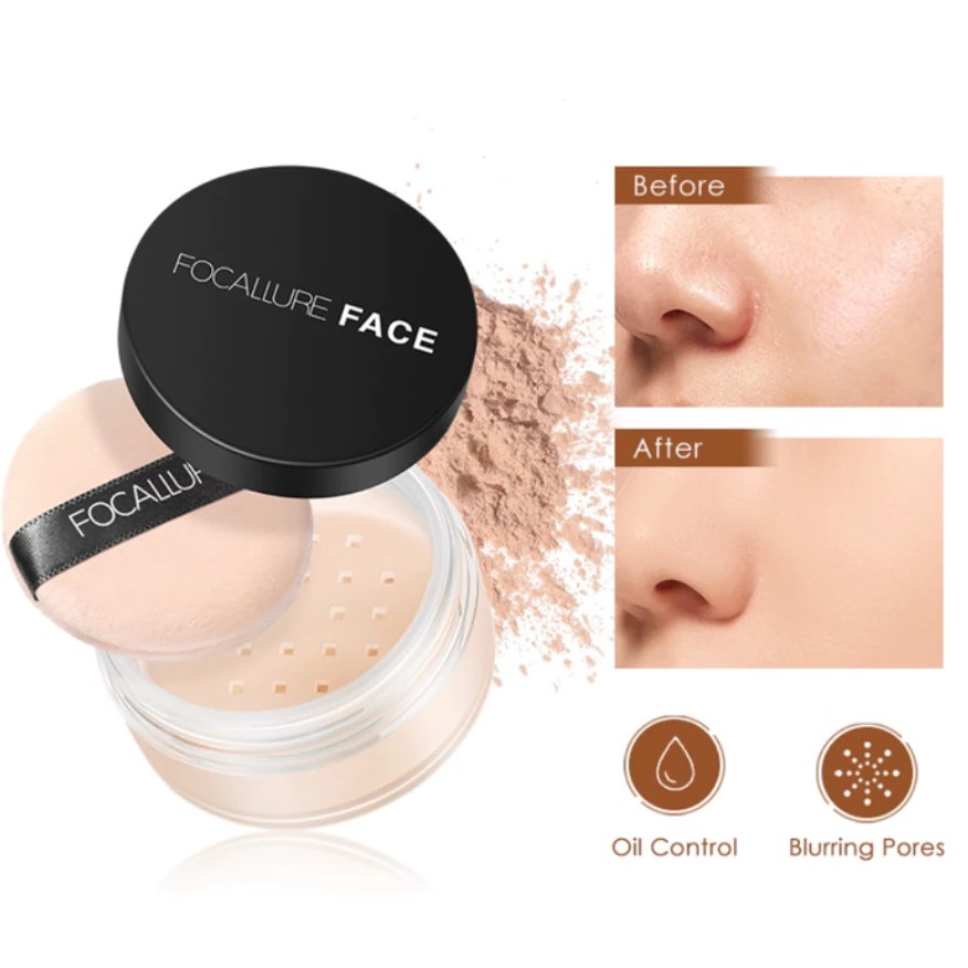 Focallure Face Setting Powder Poreless Oil Control (FA15) 7gr - 01 Ivory