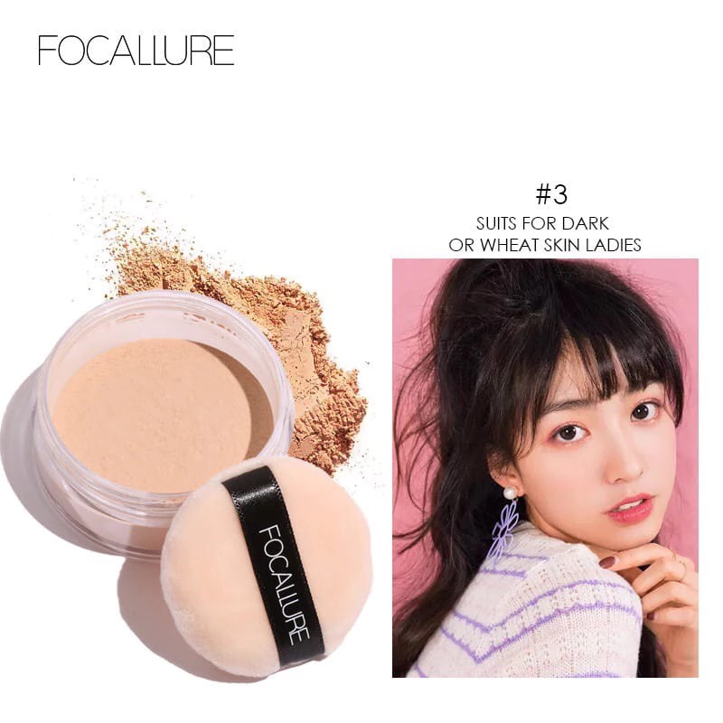 Focallure Face Setting Powder Poreless Oil Control (FA15) 7gr - 03 Wheat Color Focallure Face Setting Powder Poreless Oil Control (FA15) 7gr - 03 Wheat Color