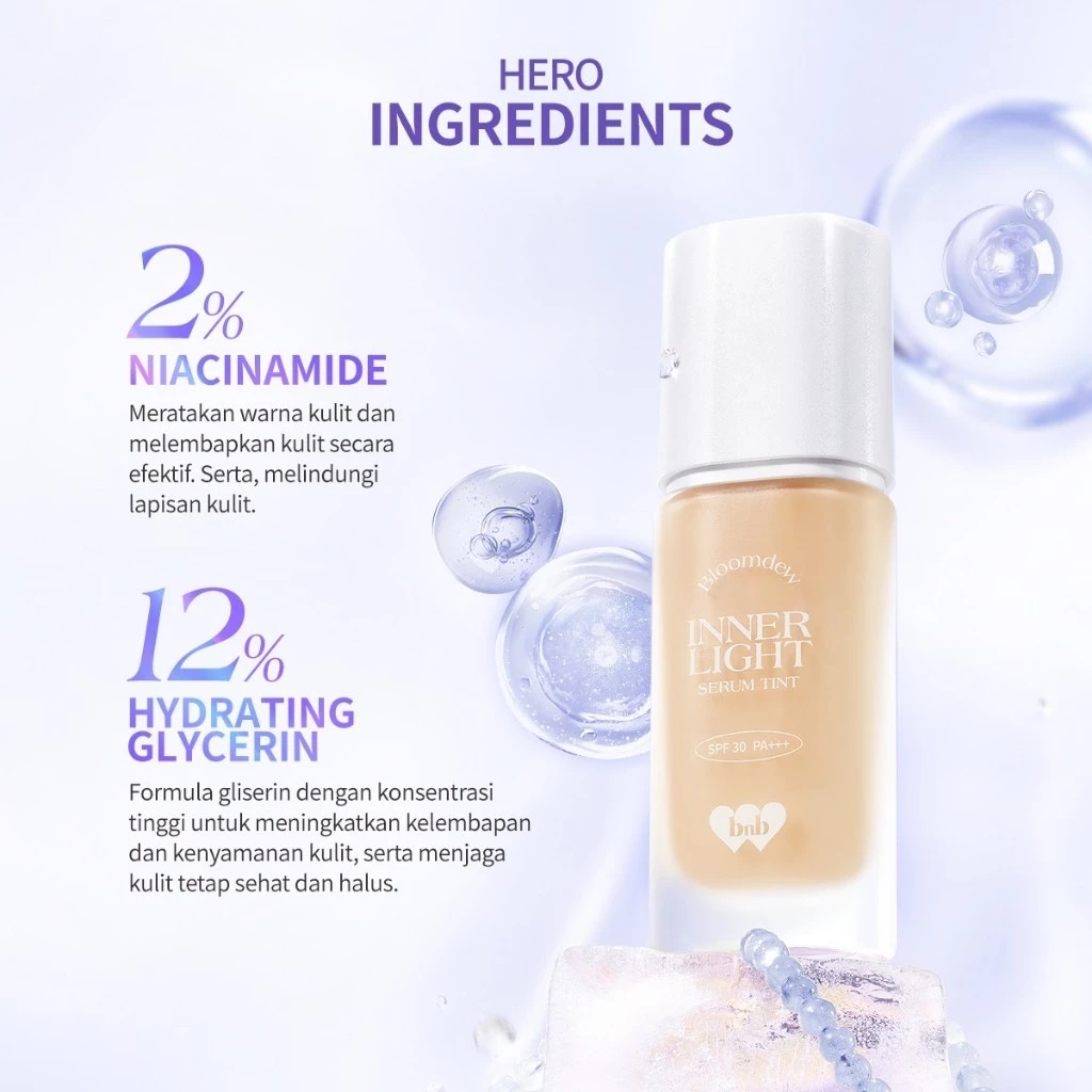 BNB Barenbliss Bloomdew Inner Light Serum Tint SPF30 PA+++ 30ml - LN0 Cotton
