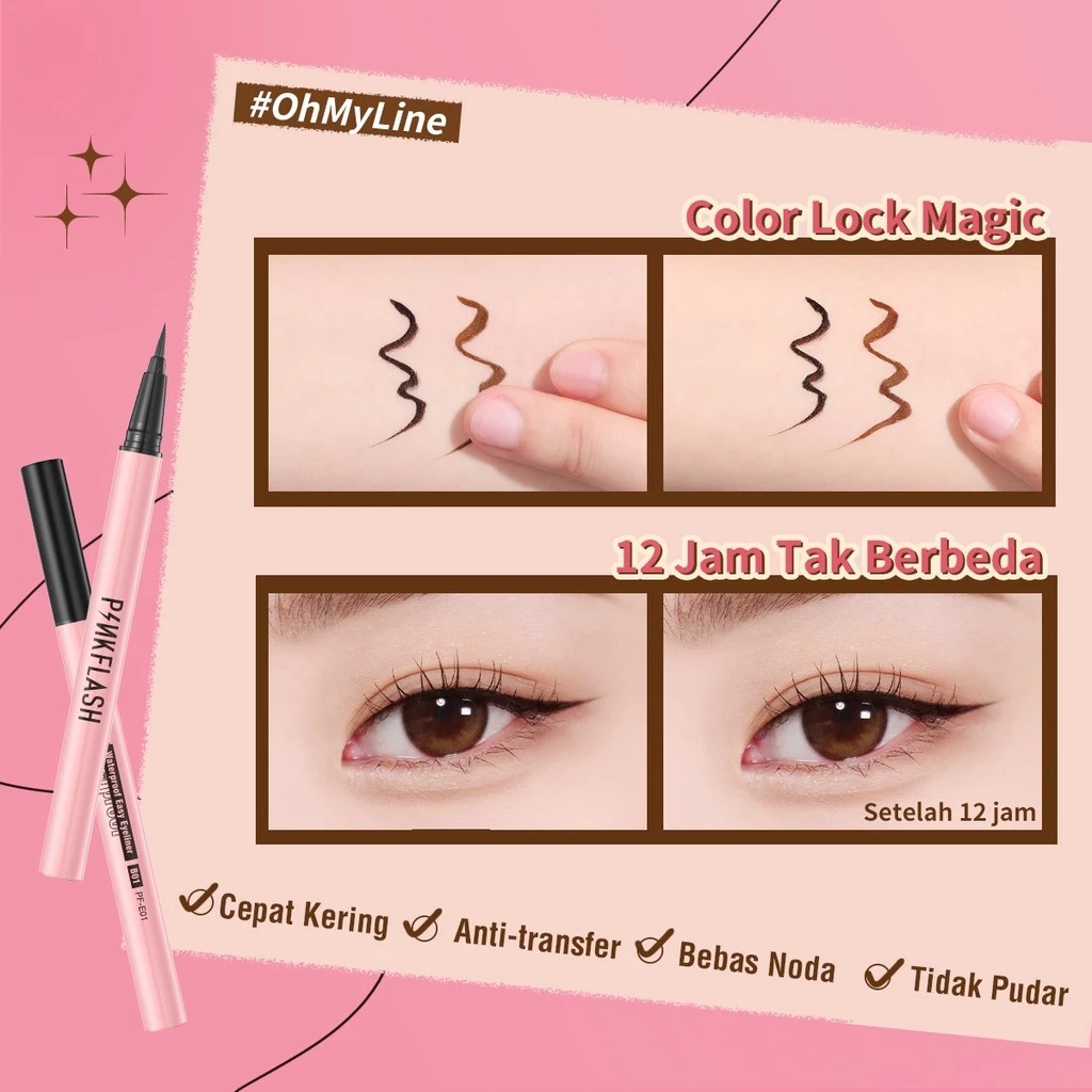 Pinkflash Waterproof Easy Eyeliner Pen PF-E01 - B01 Black
