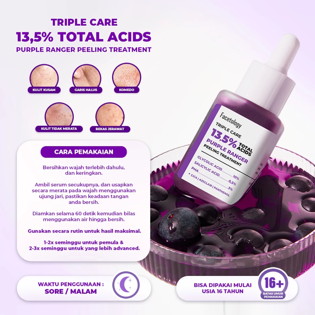 Facetology Triple Care Purple Ranger Peeling Treatment 33ml