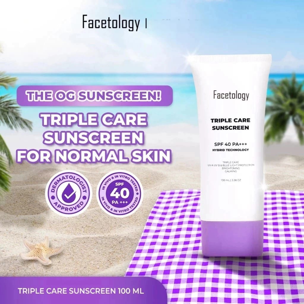 Facetology Triple Care Sunscreen SPF40 PA+++ 100ml