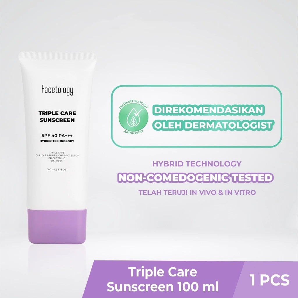 Facetology Triple Care Sunscreen SPF40 PA+++ 100ml Facetology Triple Care Sunscreen SPF40 PA+++ 100ml