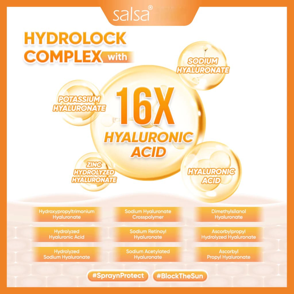 Salsa Sunscreen Moisturizer Gel Cream SPF45+ PA++++ 30gr