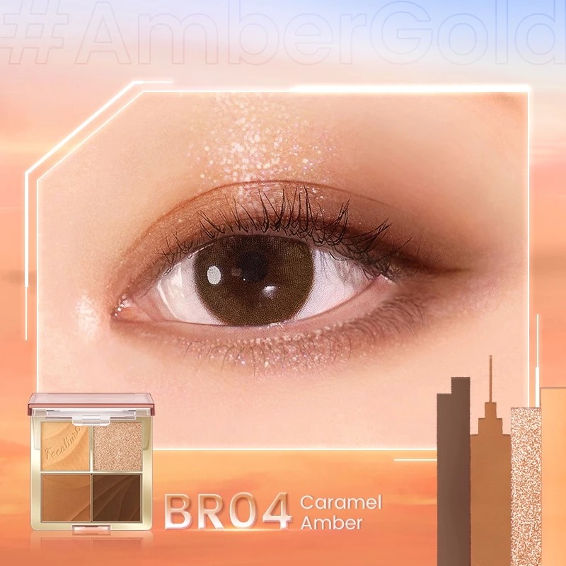 Focallure 4 Pan Eyeshadow Palette (FA314) 1.75gr - BR04 Caramel Amber Focallure 4 Pan Eyeshadow Palette (FA314) 1.75gr - BR04 Caramel Amber