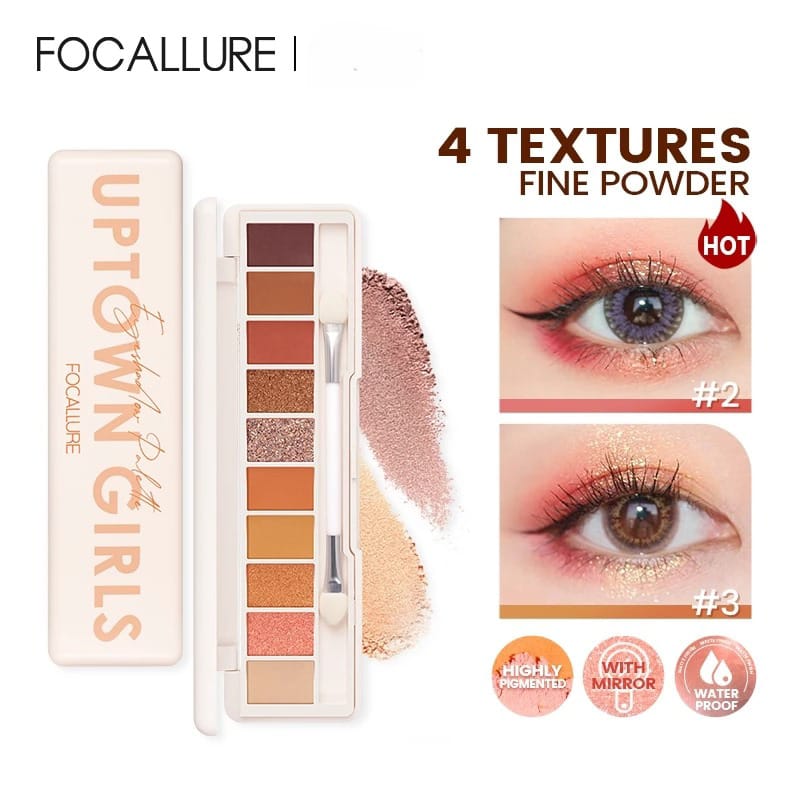 Focallure 10 Color Eyeshadow Palette Uptown Girls (FA158) 5gr - 02 Sakura In Dream