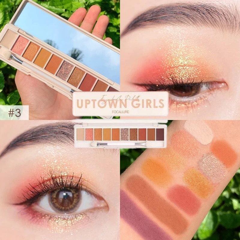 Focallure 10 Color Eyeshadow Palette Uptown Girls (FA158) 5gr - 03 Sunflower At Sunset