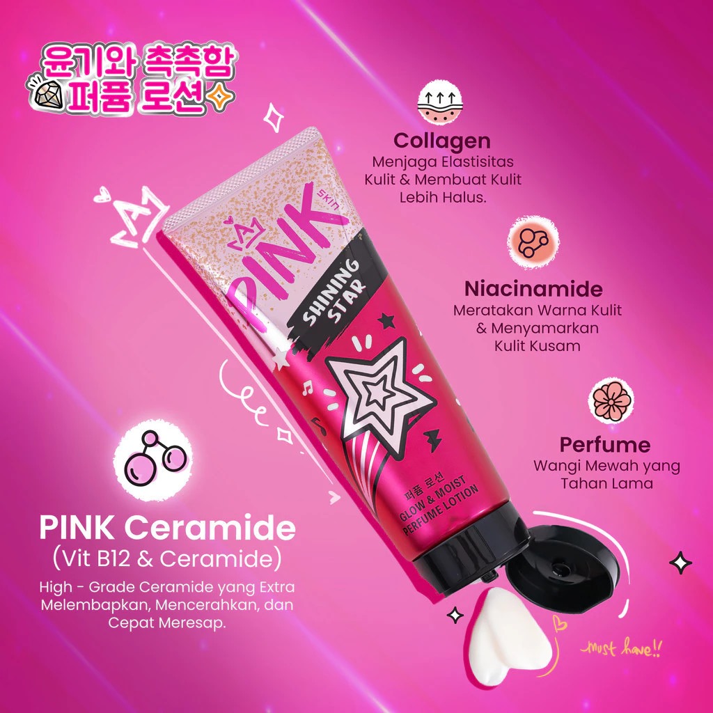 Pink Skin Perfume Lotion 180ml - Shining Star Pink Skin Perfume Lotion 180ml - Shining Star