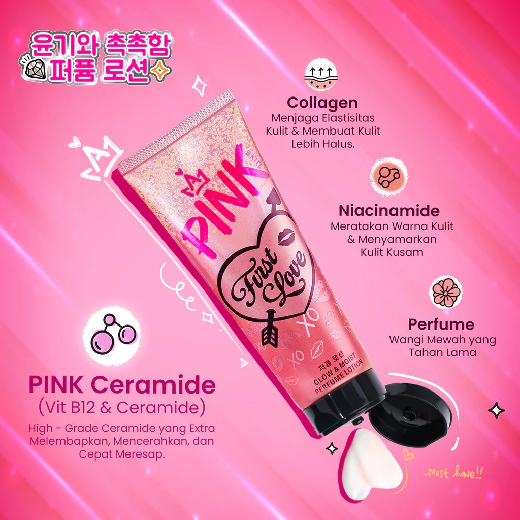 Pink Skin Perfume Lotion 180ml - First Love