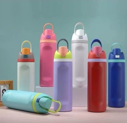 Tumblr Premium Stainless Warna Warni 560ml (2376) - BIRU MUDA (Botol Tahan Panas Dingin)