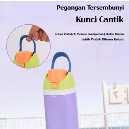 Tumblr Premium Stainless Warna Warni 560ml (2376) - BIRU MUDA (Botol Tahan Panas Dingin)