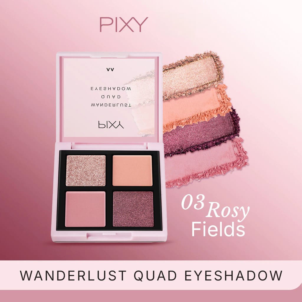 Pixy Wanderlust Quad Eyeshadow 5.5gr - 03 Rosy Fields