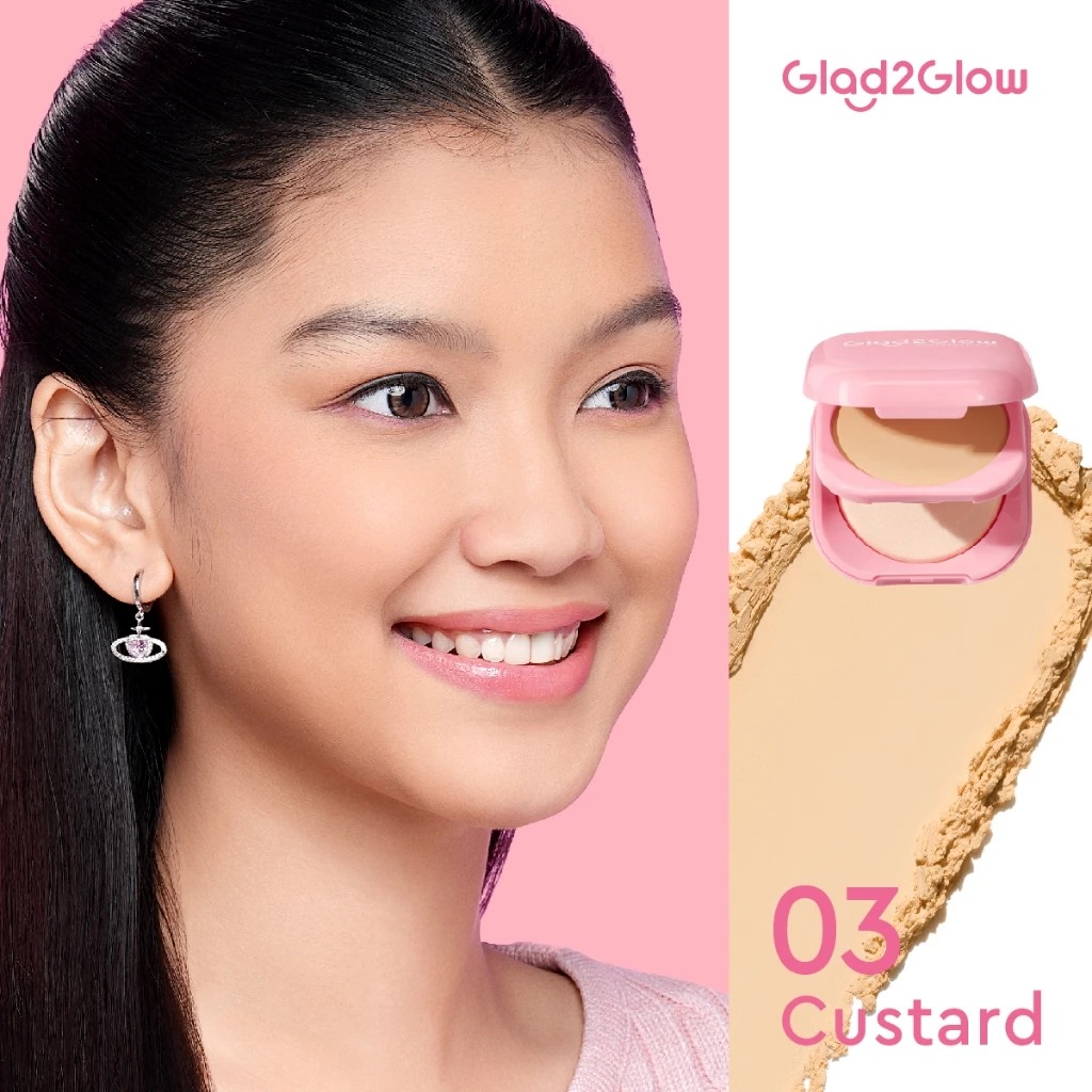 Glad 2 Glow Perfect Blurring Powder Foundation 8.5gr - 03 Custard Glad 2 Glow Perfect Blurring Powder Foundation 8.5gr - 03 Custard