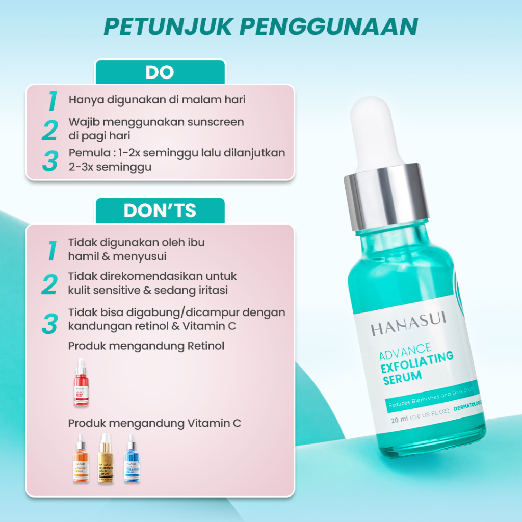 Hanasui Serum Advance Exfoliating Serum 20ml (Tosca)