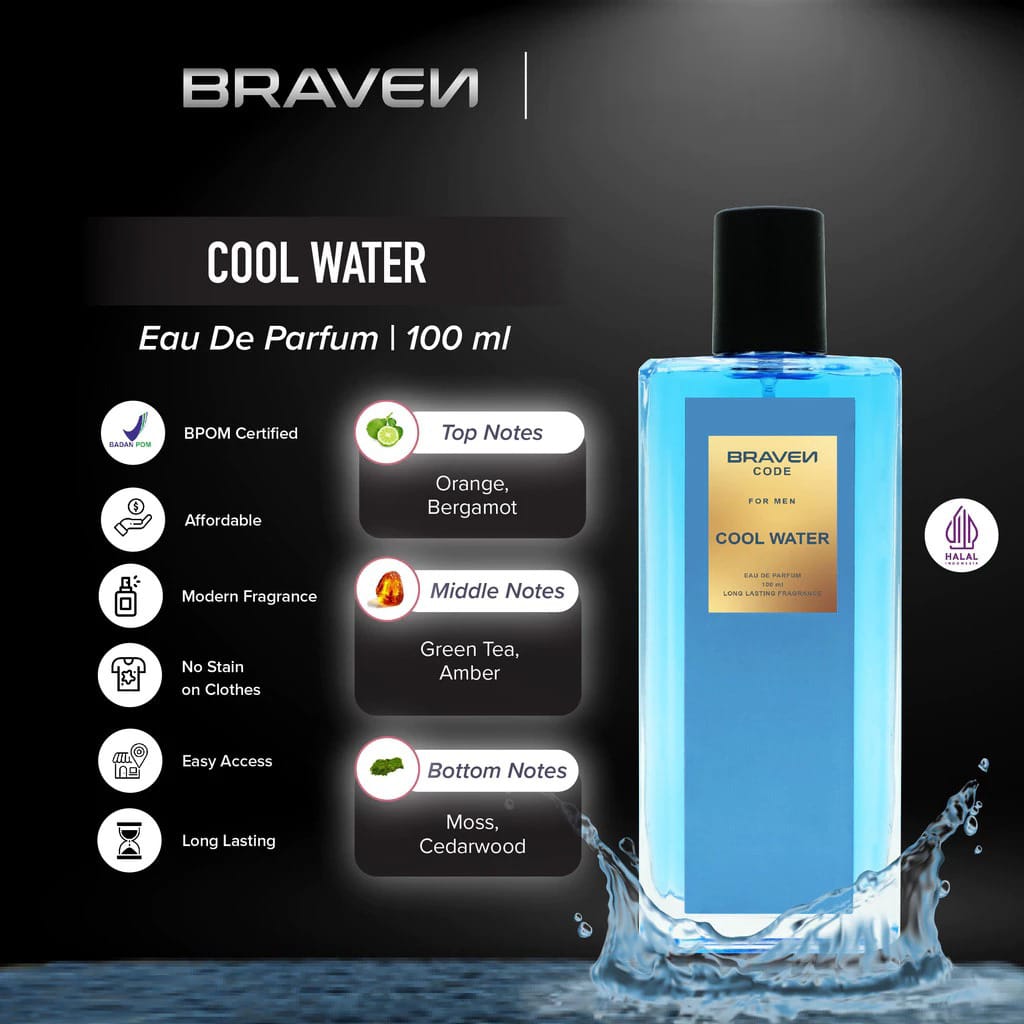Braven Code Eau De Parfum 100ml - Cool Water