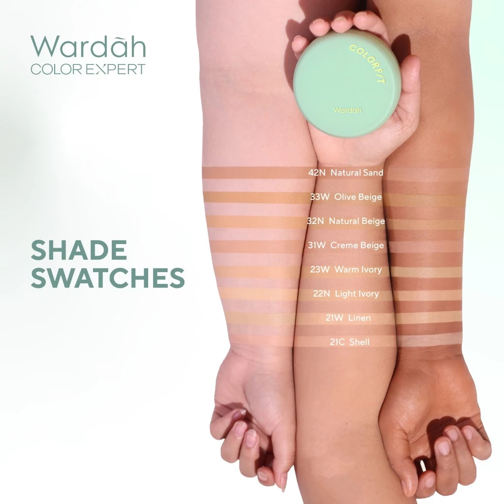 Wardah Colorfit 5D Blur Cloud Cushion SPF50 PA++++ 15gr - 33W Olive Beige