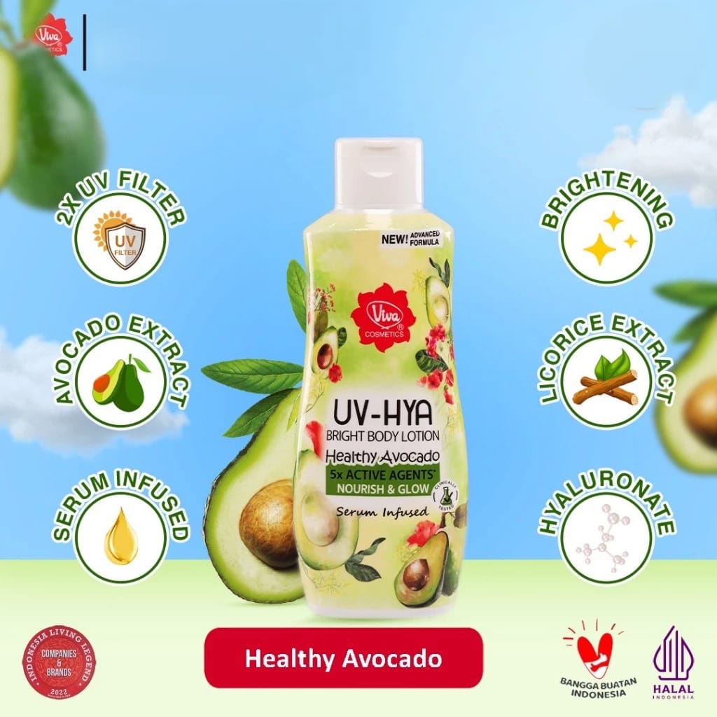 Viva UV-Hya Bright Body Lotion 185ml - Healthy Avocado (Nourish & Glow) Viva UV-Hya Bright Body Lotion 185ml - Healthy Avocado (Nourish & Glow)