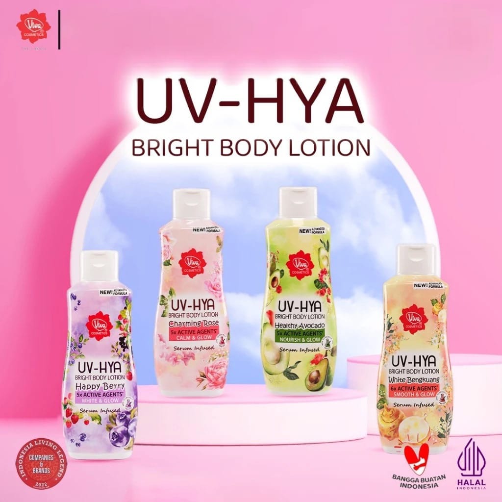 Viva UV-Hya Bright Body Lotion 185ml - Charming Rose (Calm & Glow)