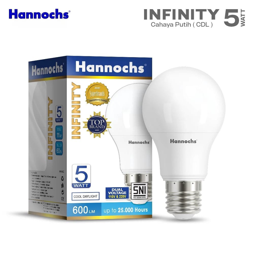 Hannochs Infinity Bohlam LED - 5Watt (5W) CDL Hannochs Infinity Bohlam LED - 5Watt (5W) CDL