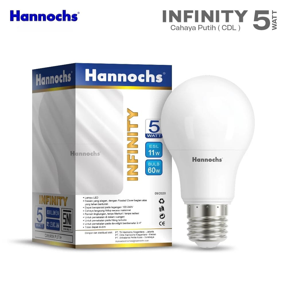 Hannochs Infinity Bohlam LED - 5Watt (5W) CDL Hannochs Infinity Bohlam LED - 5Watt (5W) CDL