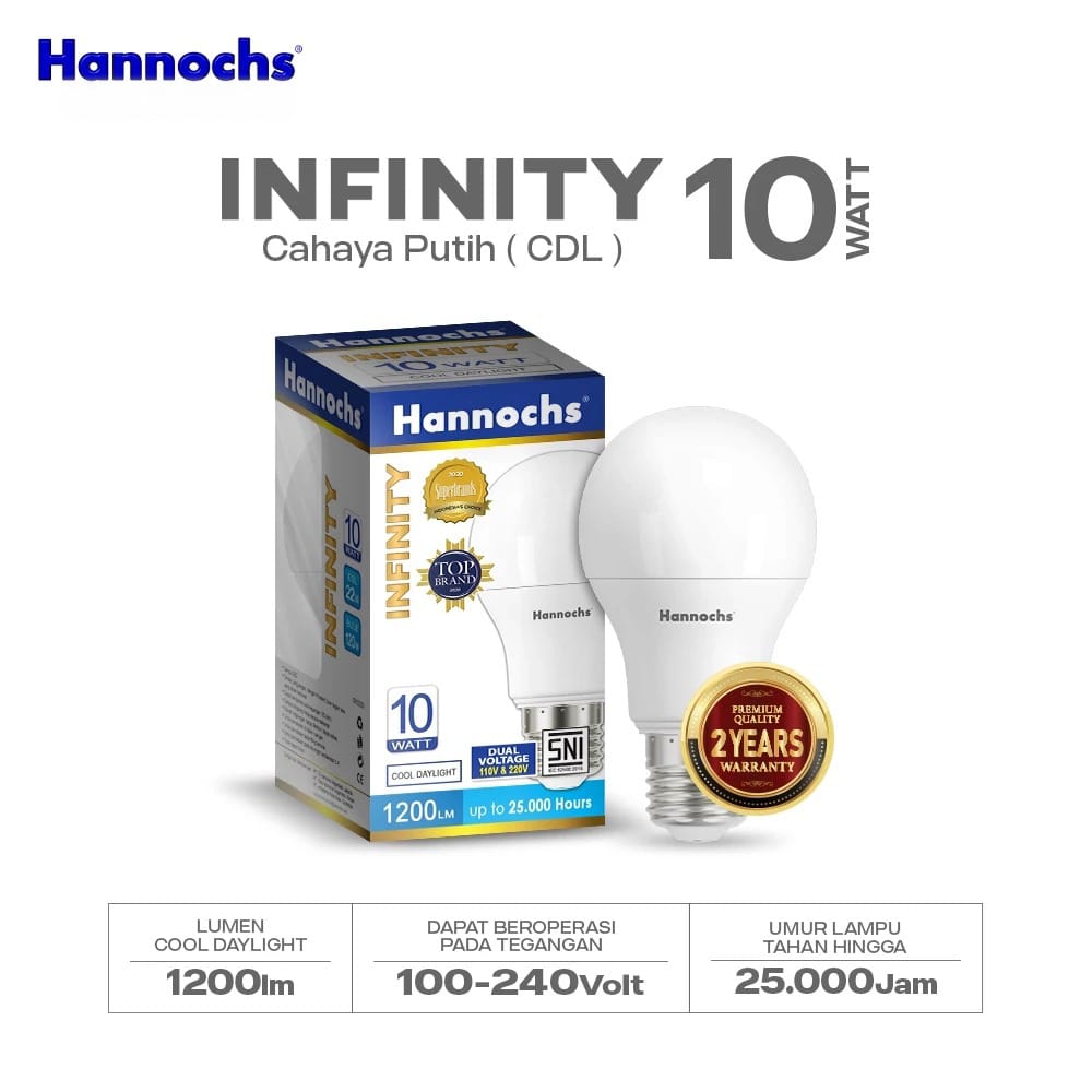 Hannochs Infinity Bohlam LED - 10Watt (10W) CDL Hannochs Infinity Bohlam LED - 10Watt (10W) CDL