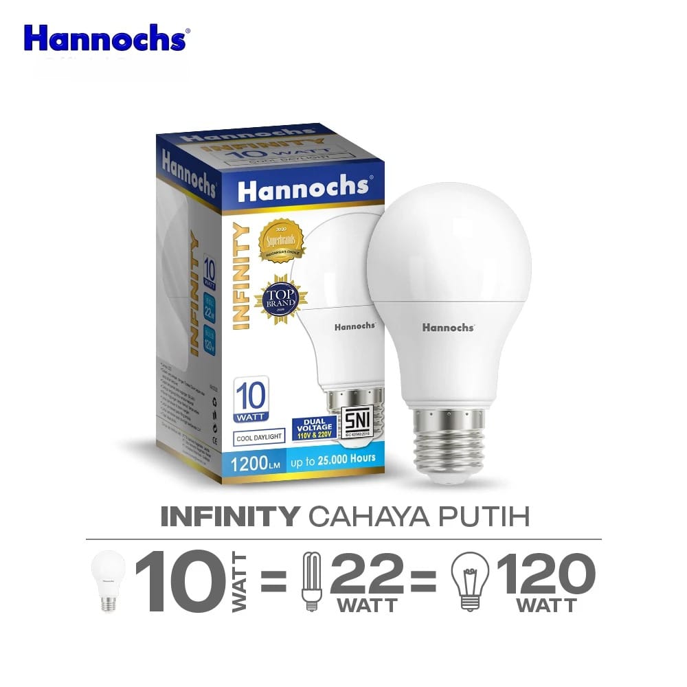 Hannochs Infinity Bohlam LED - 10Watt (10W) CDL Hannochs Infinity Bohlam LED - 10Watt (10W) CDL