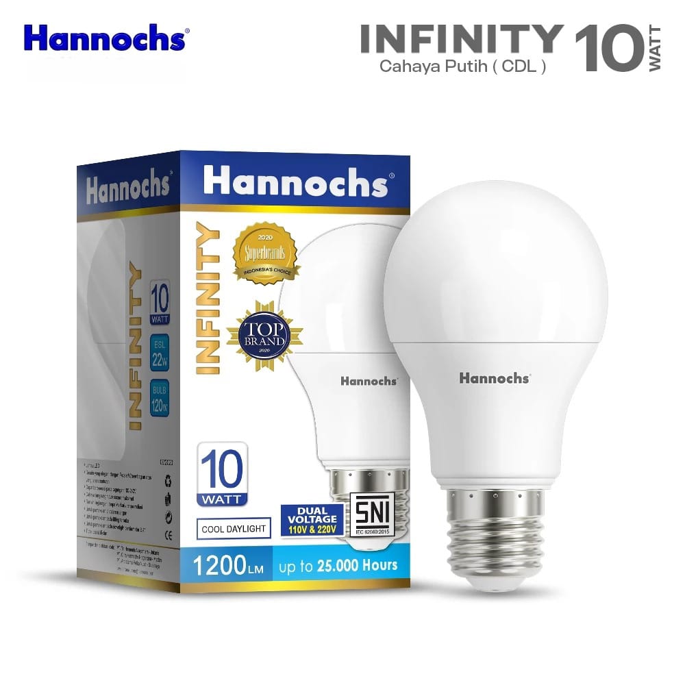 Hannochs Infinity Bohlam LED - 10Watt (10W) CDL Hannochs Infinity Bohlam LED - 10Watt (10W) CDL