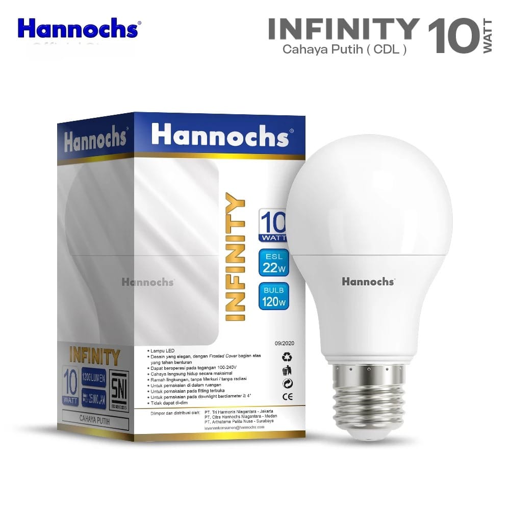 Hannochs Infinity Bohlam LED - 10Watt (10W) CDL Hannochs Infinity Bohlam LED - 10Watt (10W) CDL