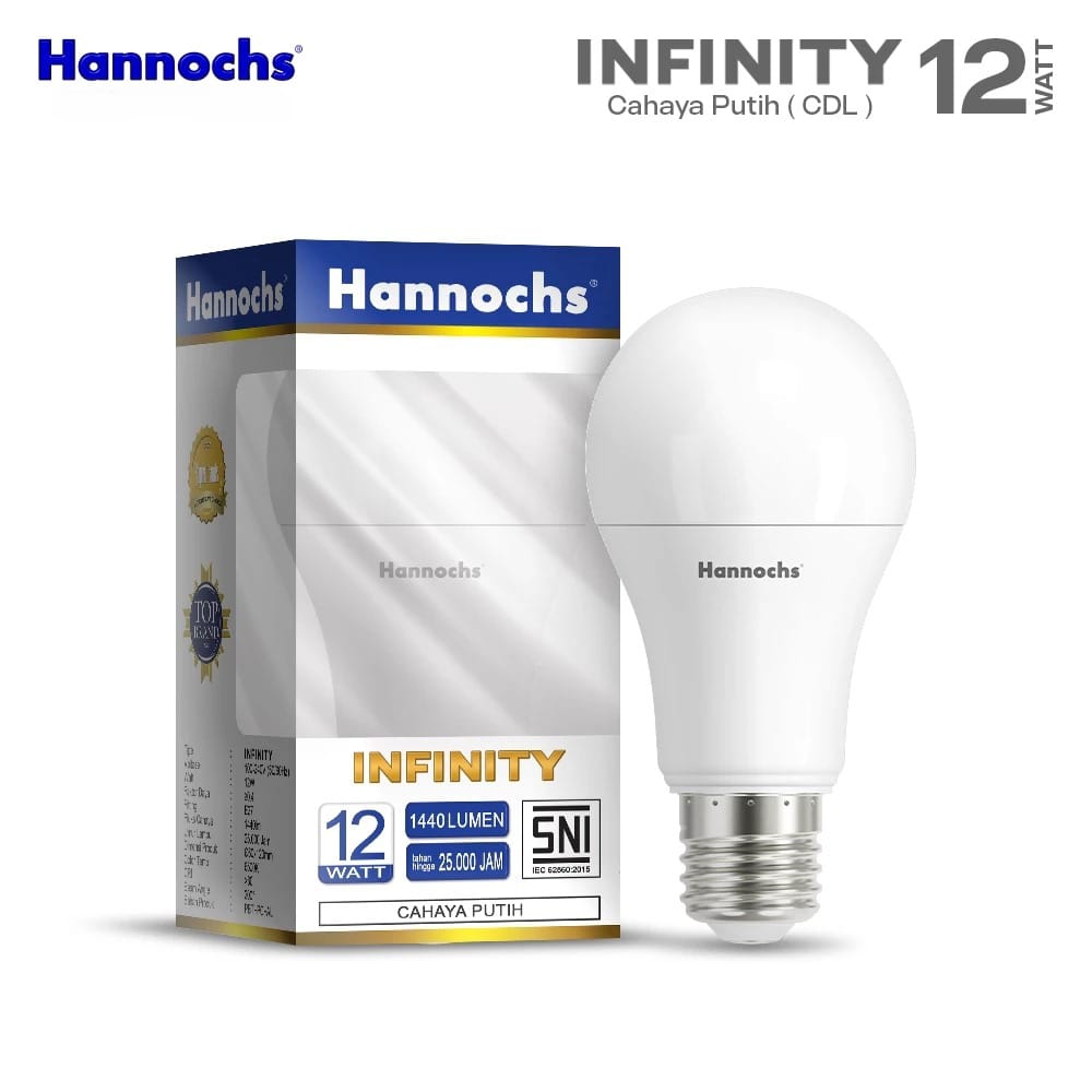 Hannochs Infinity Bohlam LED - 12Watt (12W) CDL Hannochs Infinity Bohlam LED - 12Watt (12W) CDL