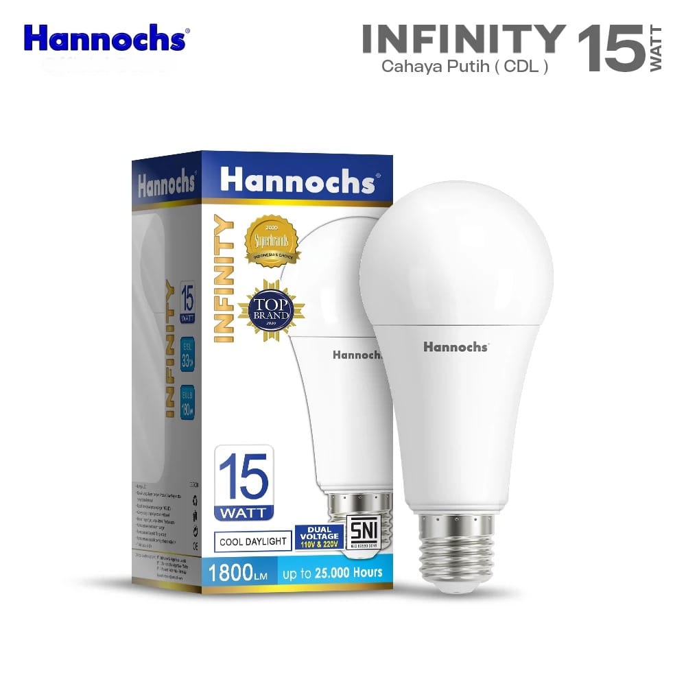Hannochs Infinity Bohlam LED - 15Watt (15W) CDL Hannochs Infinity Bohlam LED - 15Watt (15W) CDL